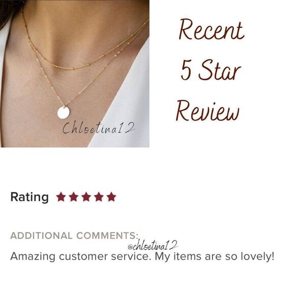 Set of two 14 Choker layering Chain Necklaces - Picture 8 of 9